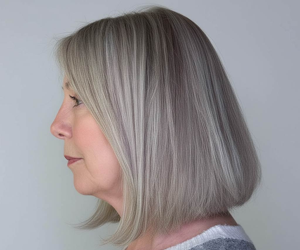 Fine hair bob with clean perimeter line created using the MyBobette cutting method
